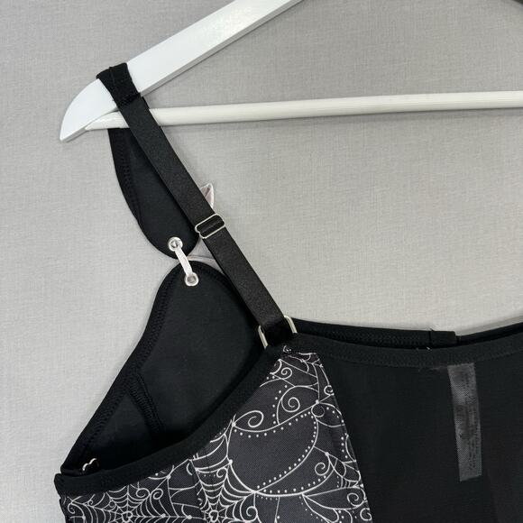 Adore Me Alex Corset Top Womens 1X Black Spiderweb Halloween Bustier Whimsigoth - Picture 9 of 16